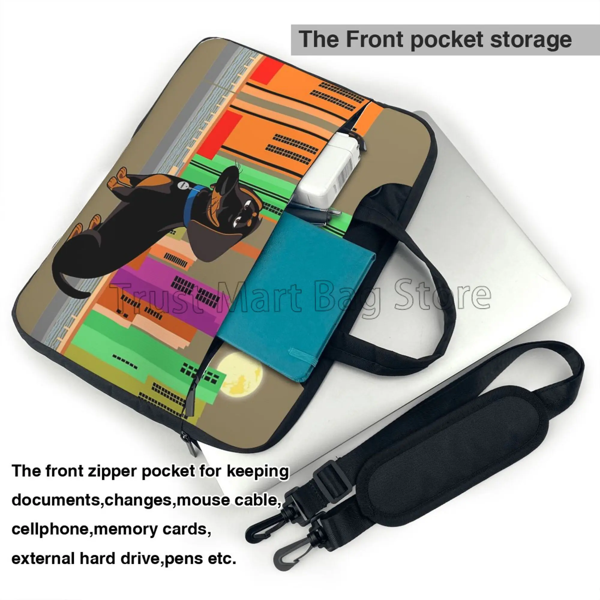 Cute Dachshund Print Laptop Ca - Laptop Accessories Organizer Bag review and price