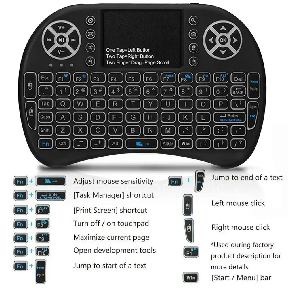 Cool Backlit I8 Mini Air Mouse - Laptop Accessories Combo review and price