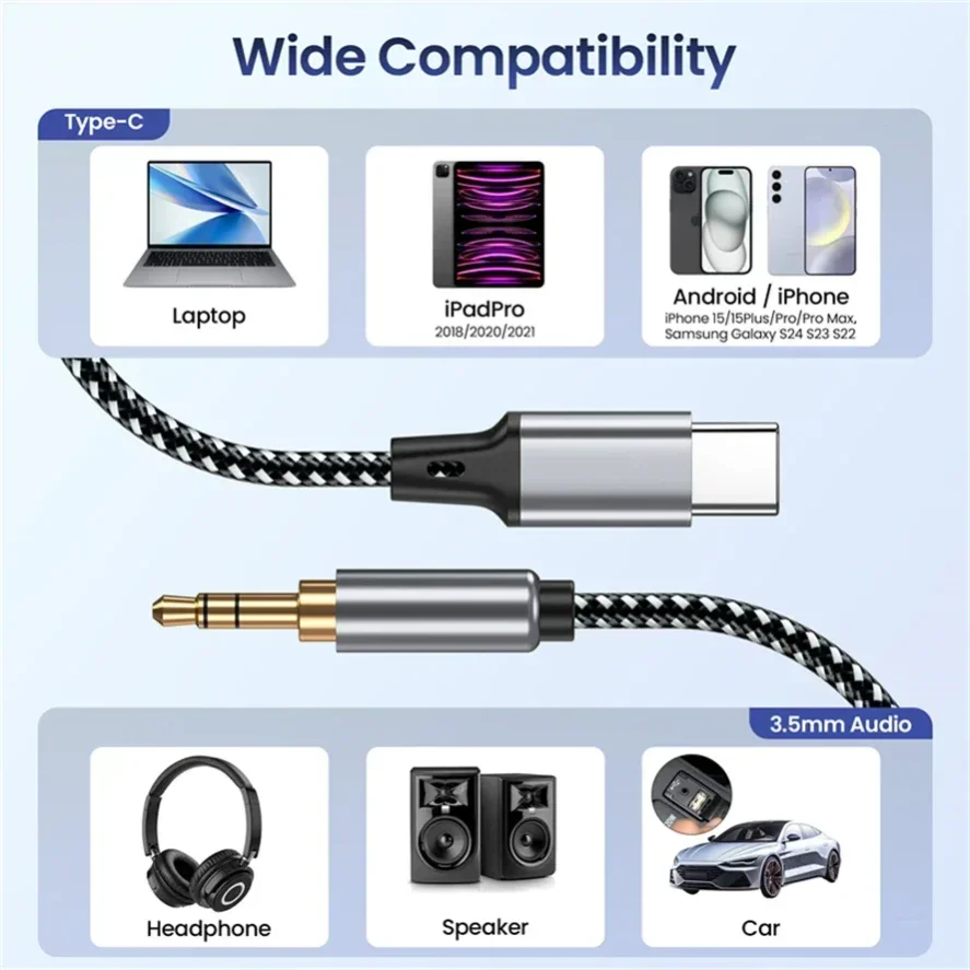 1.5m Type-C to 3.5mm Jack Audi - Laptop Accessories Headphones review and price