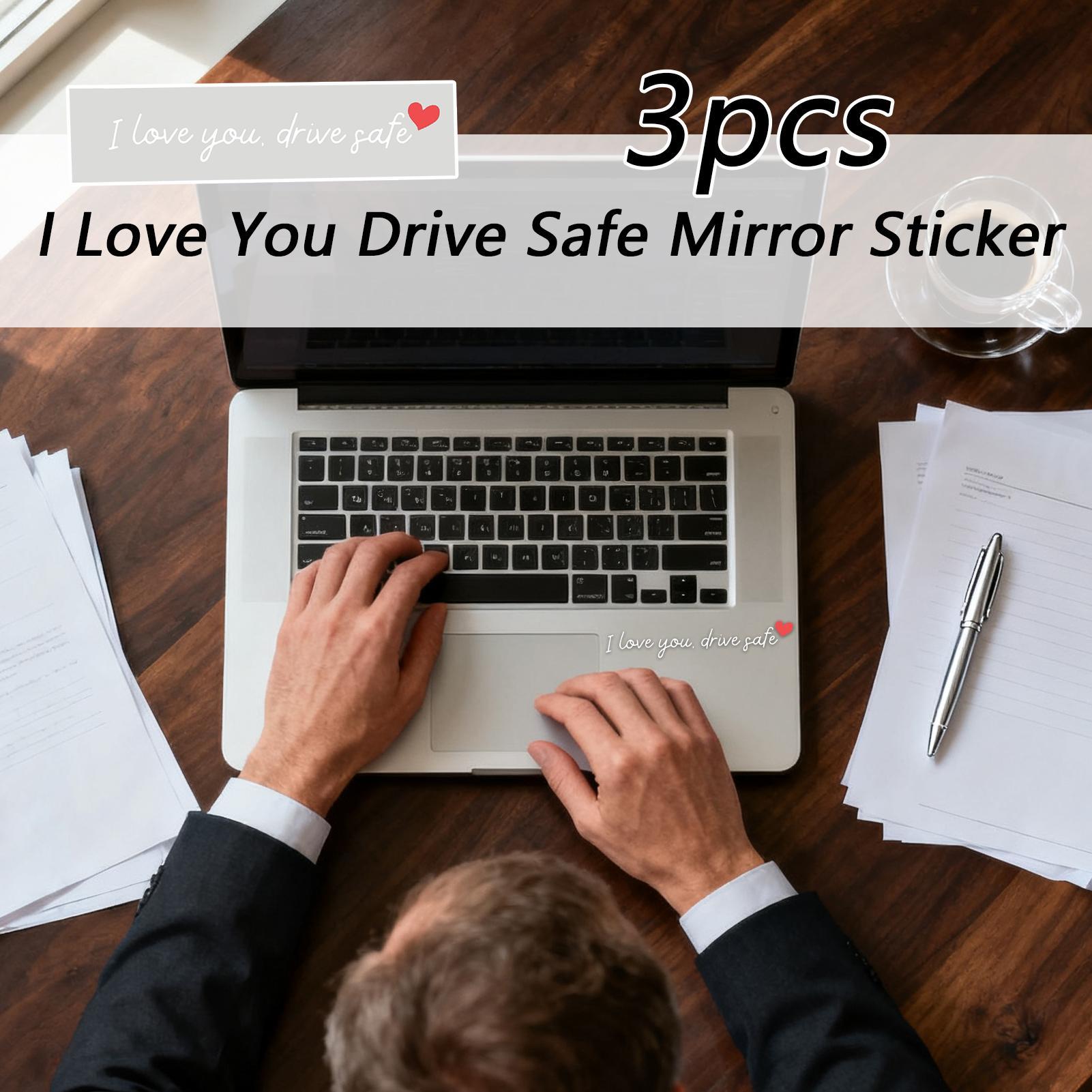 Rear View Mirror Sticker 3 Pie - Laptop Accessories Stickers review and price