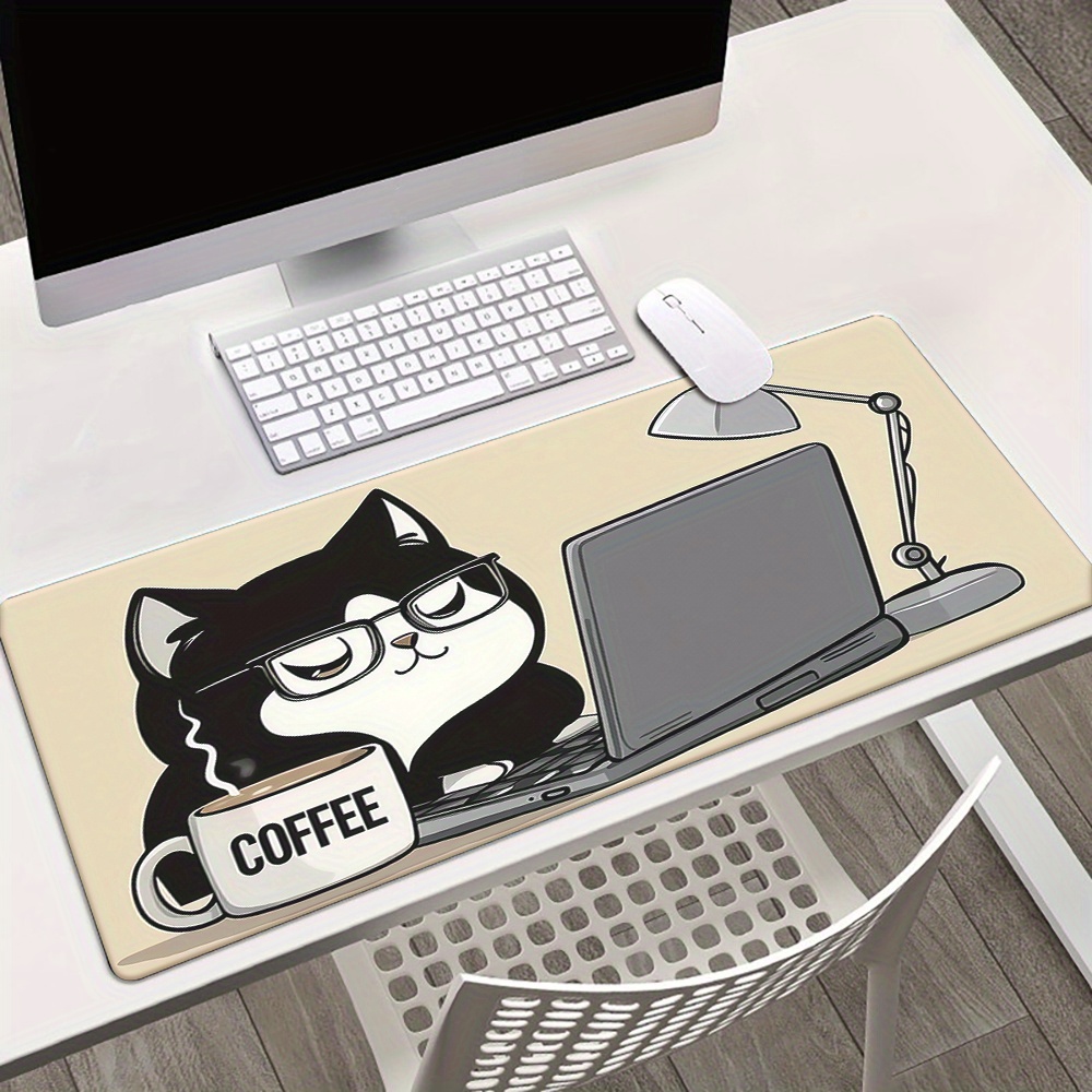 Cute Coffee Cat Working On Lap - Laptop Accessories Officeworks review and price