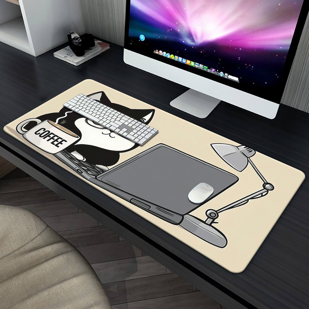 Cute Coffee Cat Working On Lap - Laptop Accessories Officeworks review and price