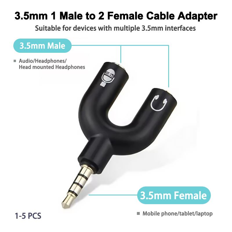 3.5mm headphone splitter micro - Laptop Accessories Headphones review and price
