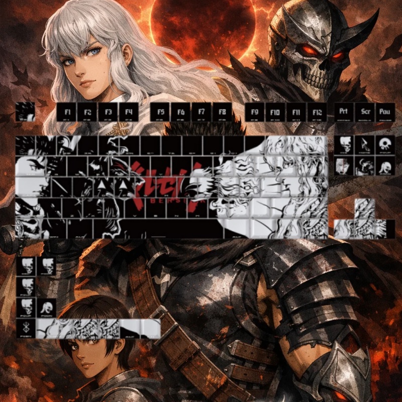 BERSERK Theme Anime Keycap 98  - Laptop Accessories Gifts review and price
