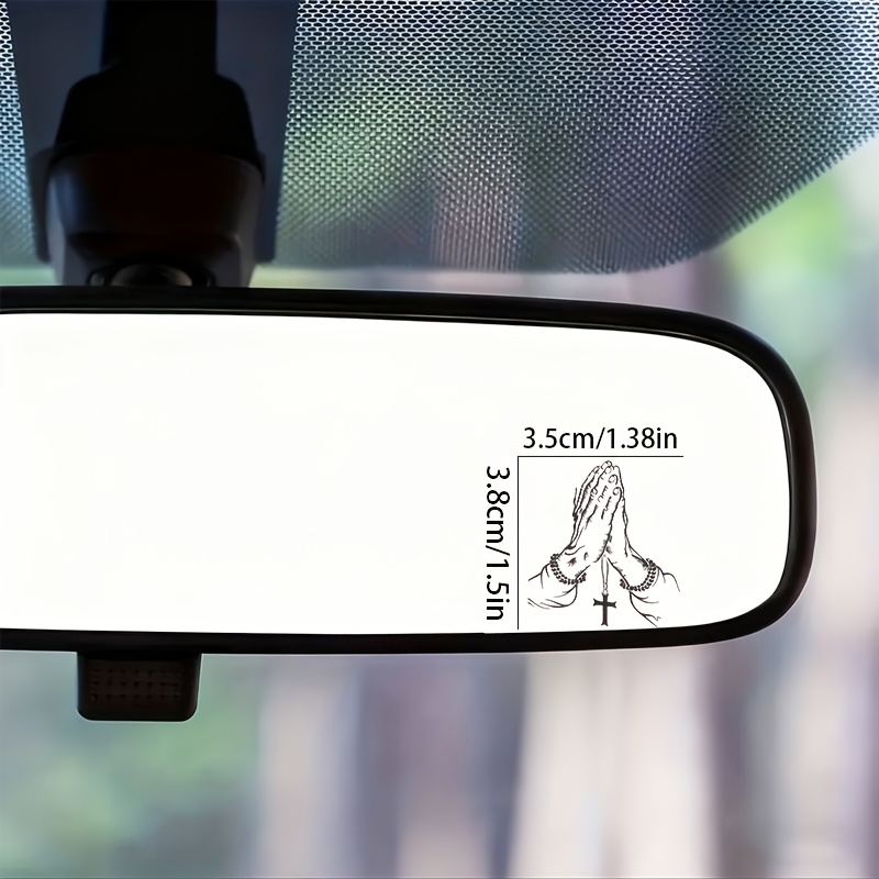 Praying Hands Vinyl Rearview M - Laptop Accessories Stickers review and price