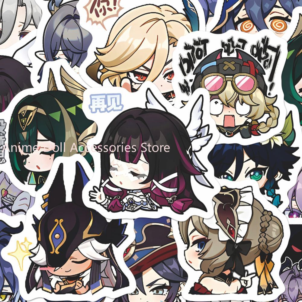 64PCS Genshin Impact Moon Maid - Laptop Accessories Stickers review and price