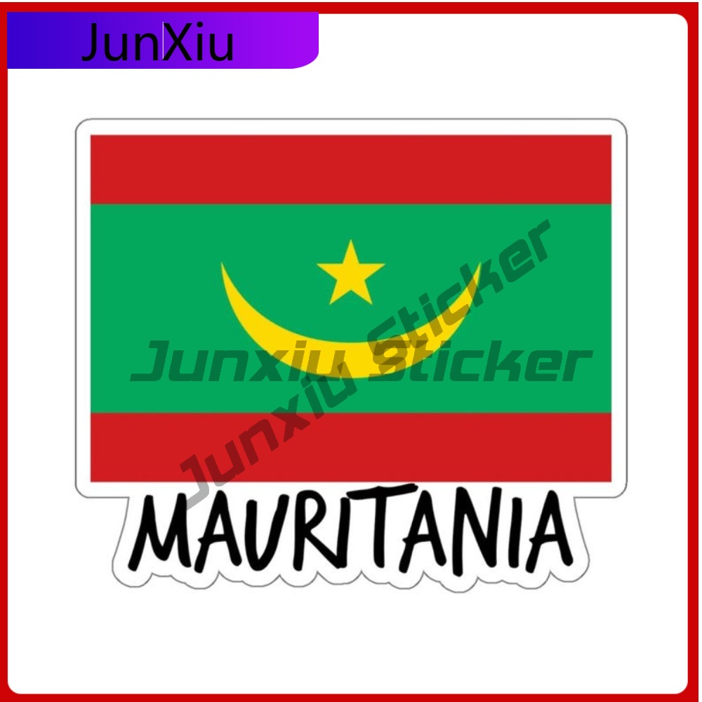 Mauritania Flag Travel Sticker - Laptop Accessories Stickers review and price